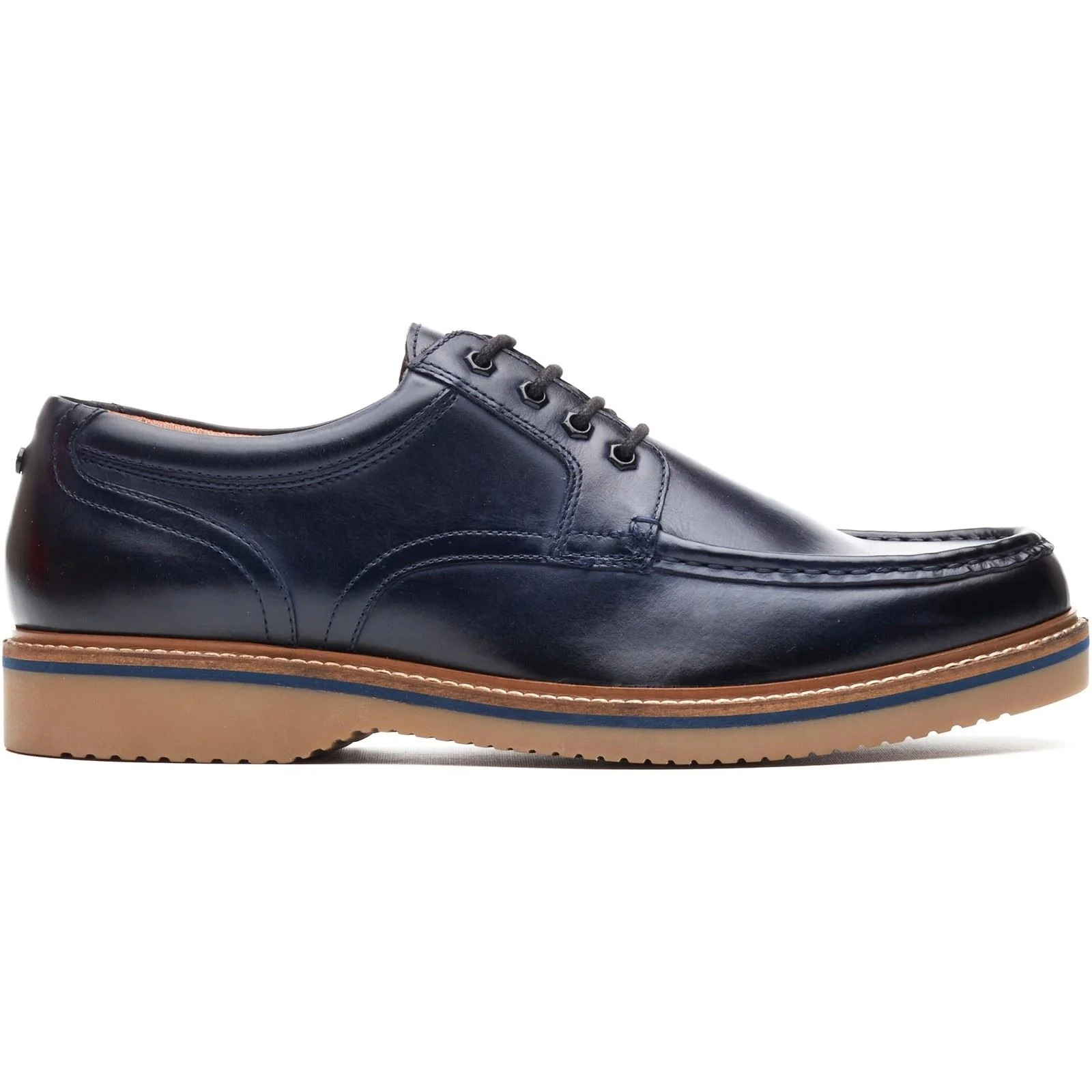 Base London Langdon Leather Men's Navy Boat Shoes - Image 5