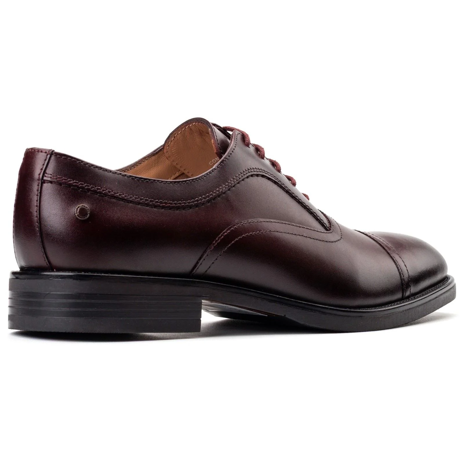 Base London Lapel Leather Men's Bordo Oxford Shoes - Image 2