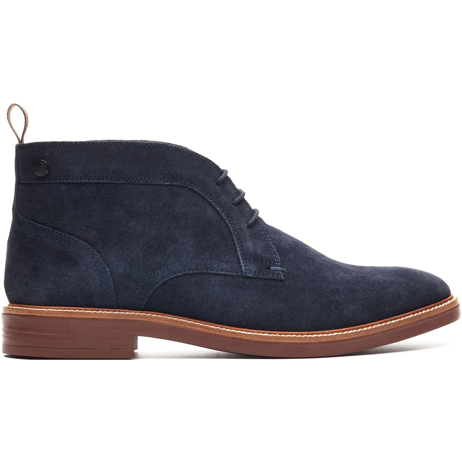 Base London Lincoln Chukka Leather Men's Navy Boots - Image 5