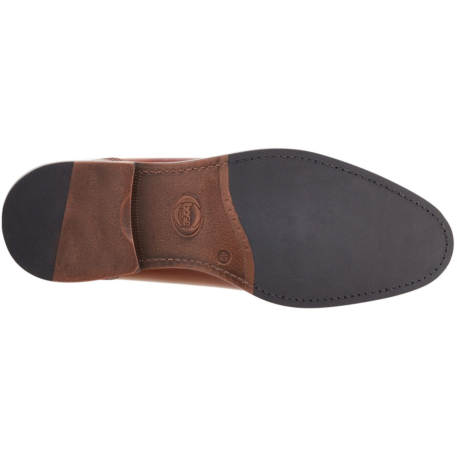 Base London Men's Magnus Toe-Cap Derby in Burnt Tan - Image 3