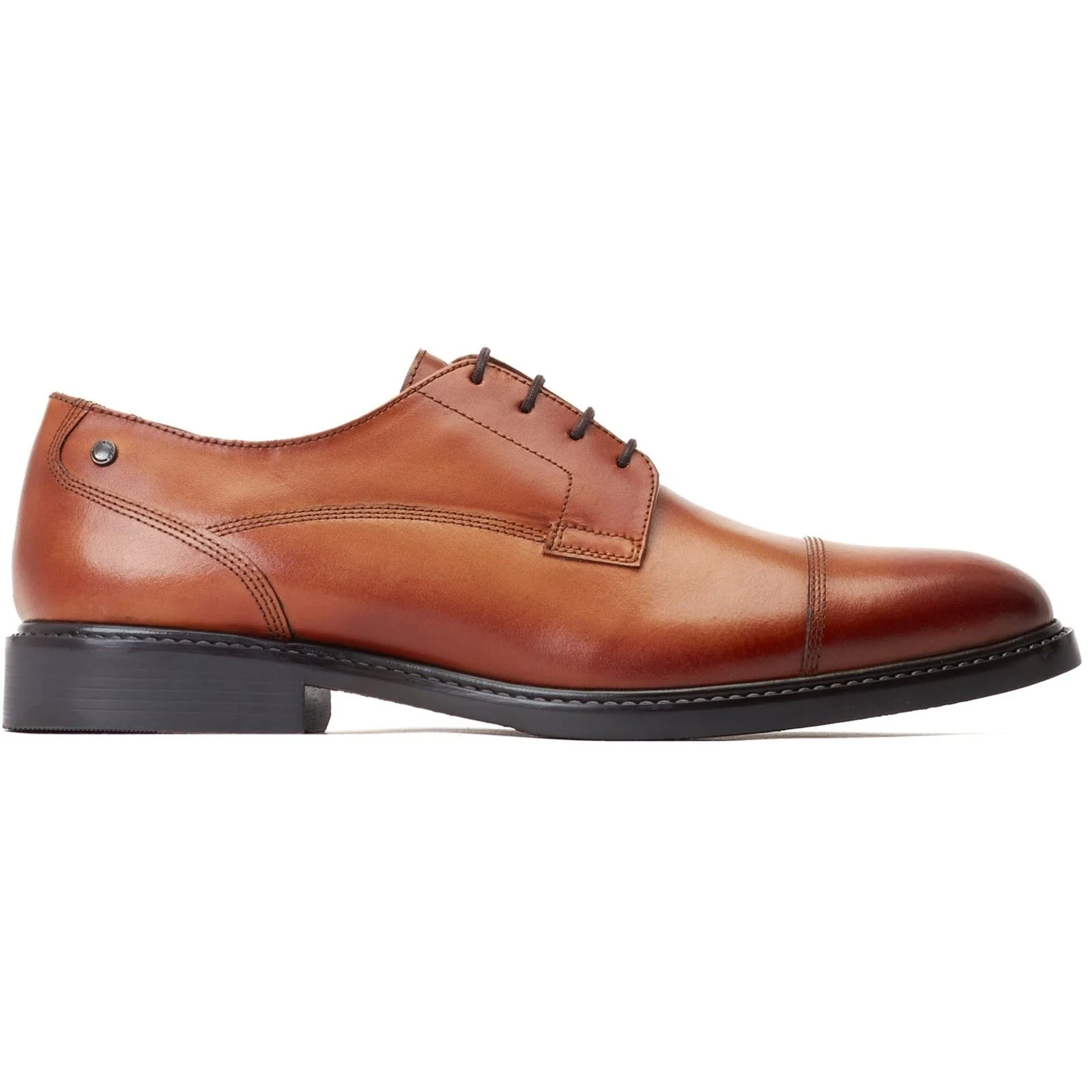Base London Men's Magnus Toe-Cap Derby in Burnt Tan - Image 5