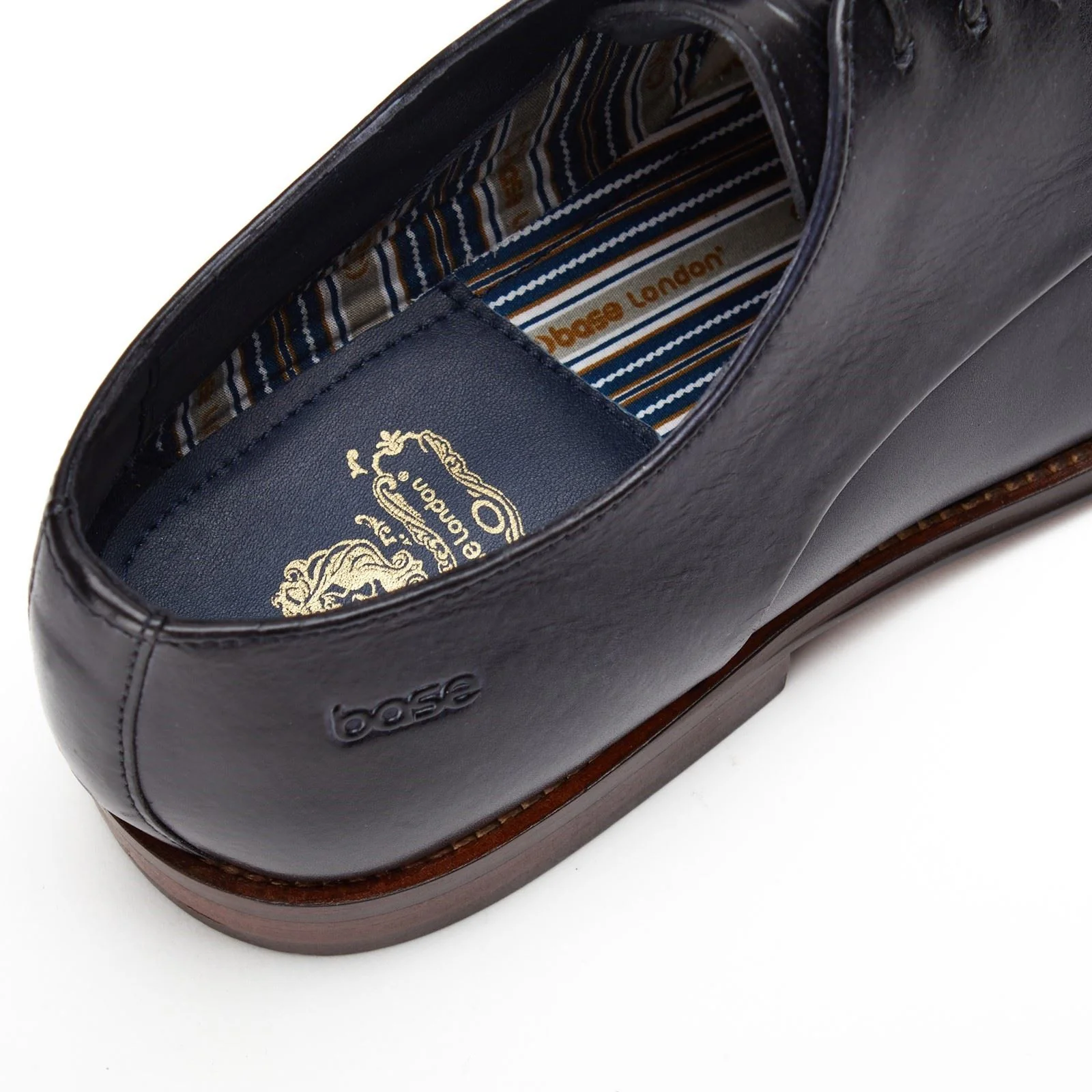 Base London Marley Derby Leather Men's Navy Lace-Up Shoes - Image 6
