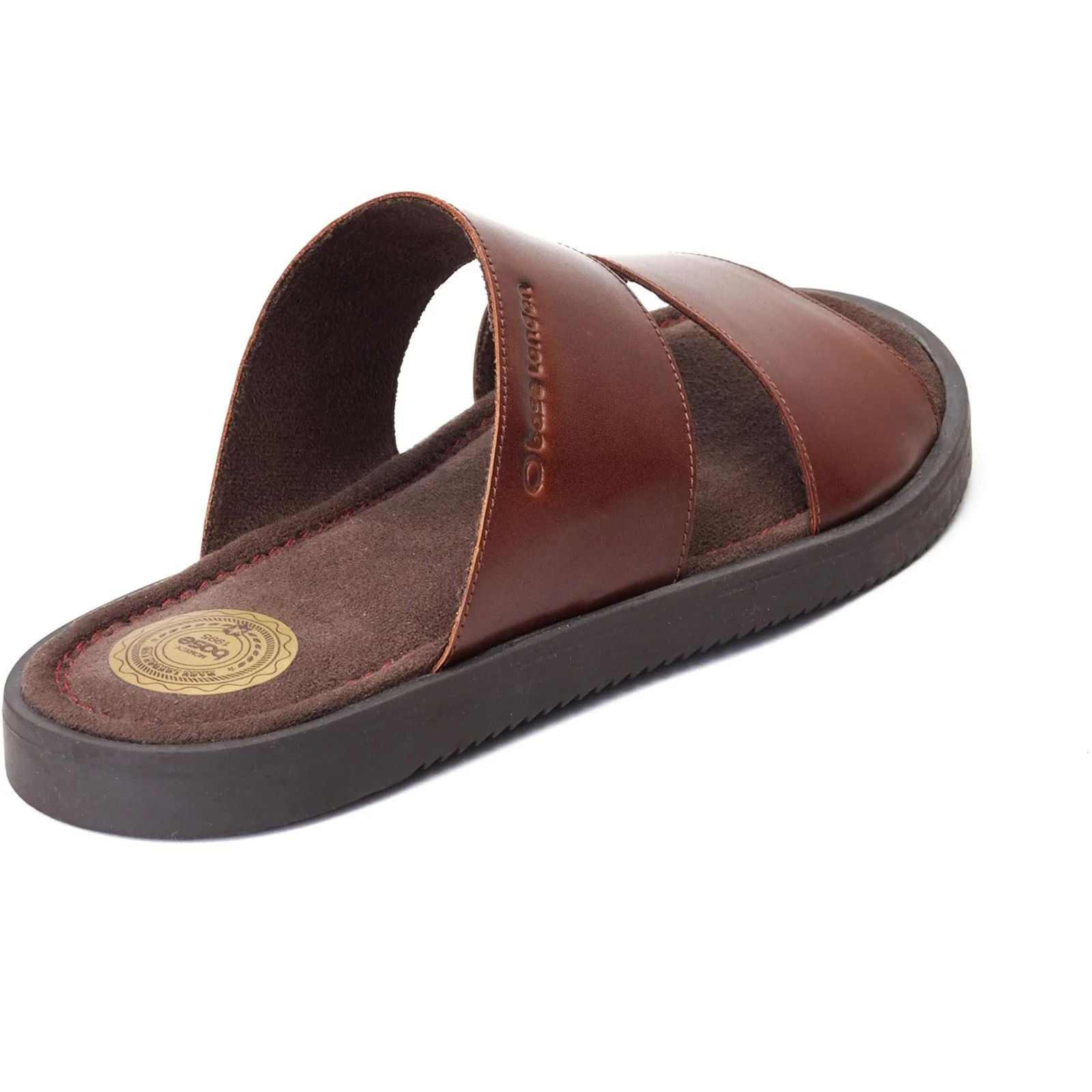 Base London Maven Leather Men's Burnt Brown Sandals - Image 2