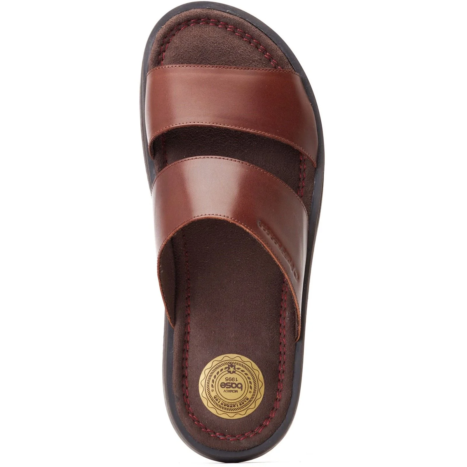 Base London Maven Leather Men's Burnt Brown Sandals - Image 4