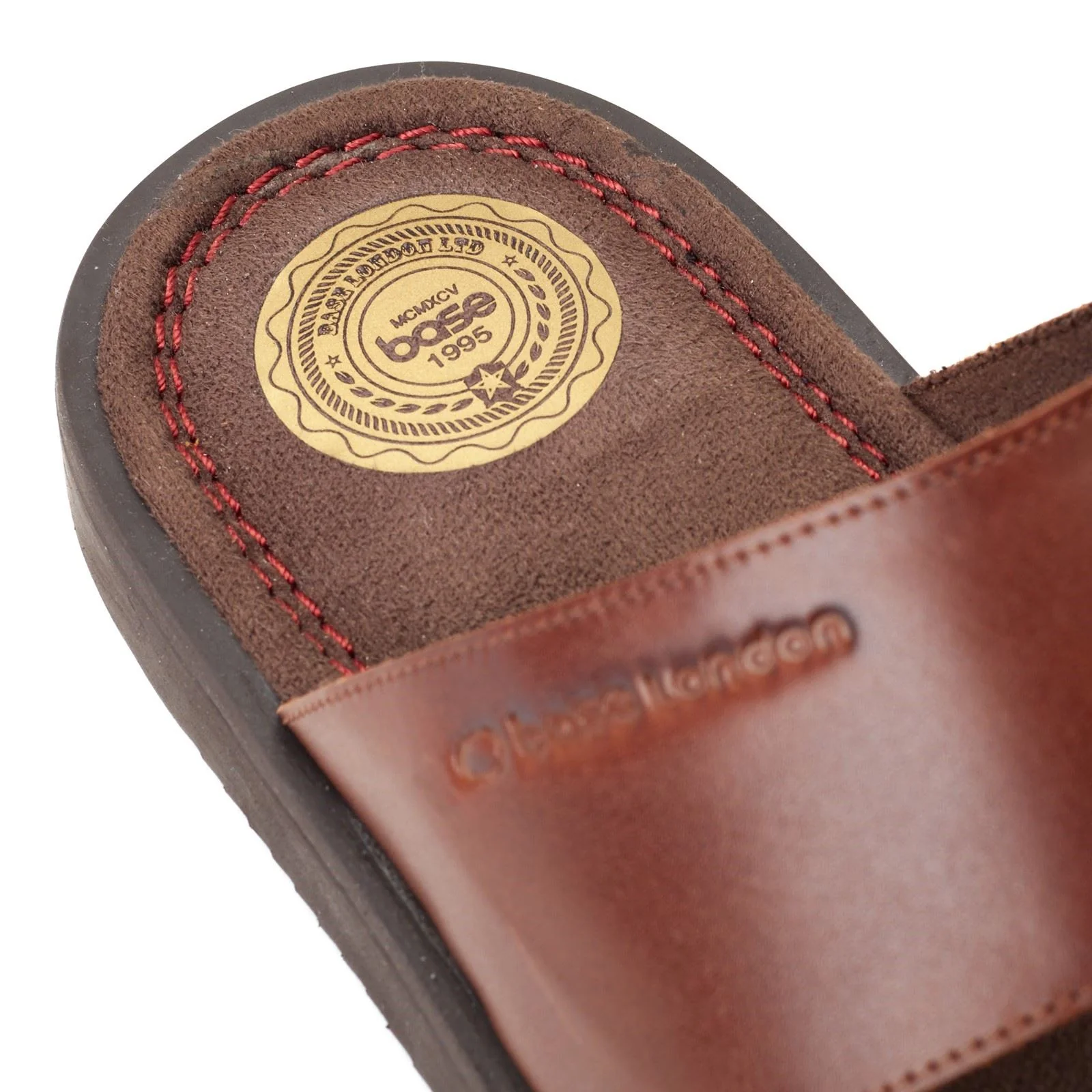 Base London Maven Leather Men's Burnt Brown Sandals - Image 6