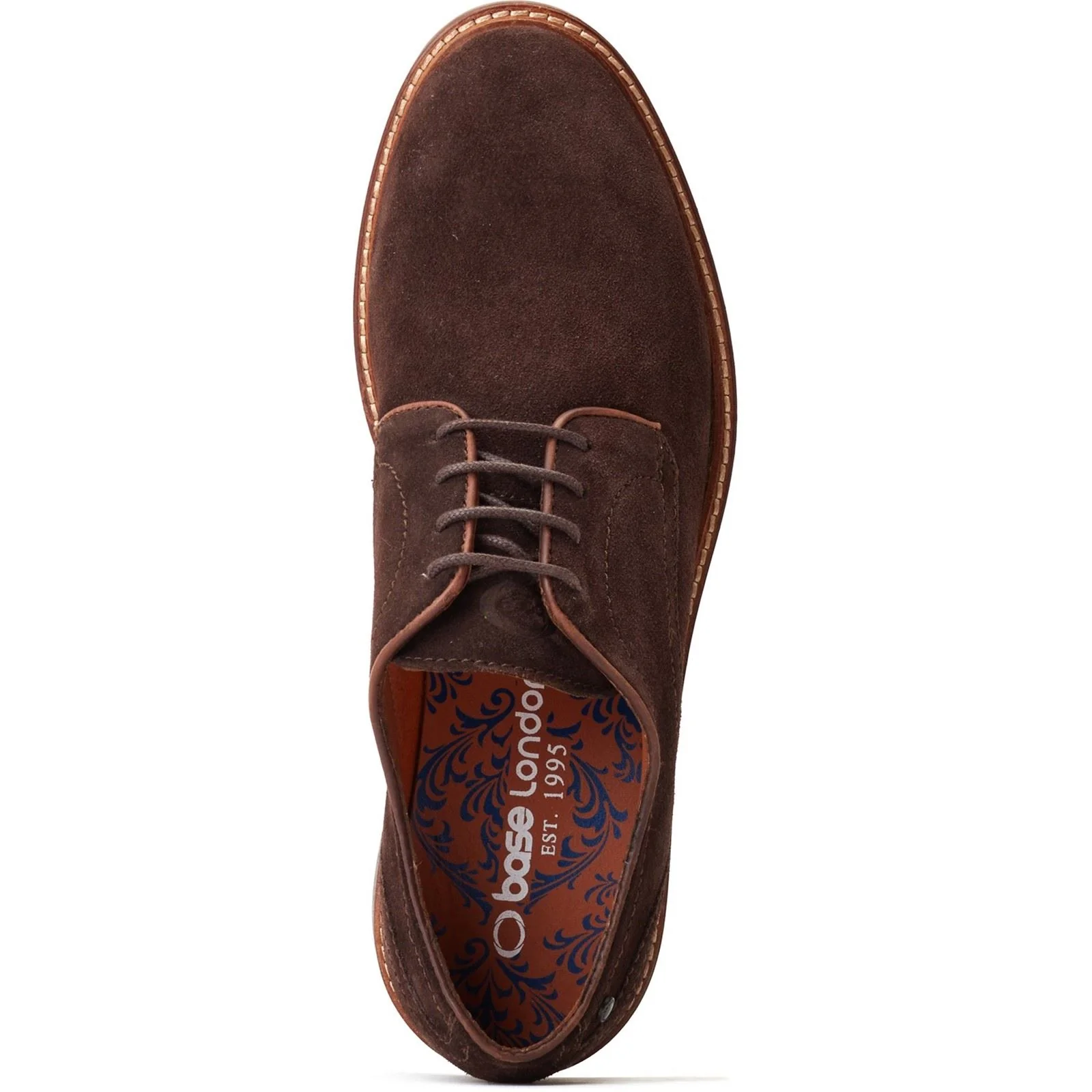 Base London Men's Mawley Derby Shoe in Burnt Brown - Image 4