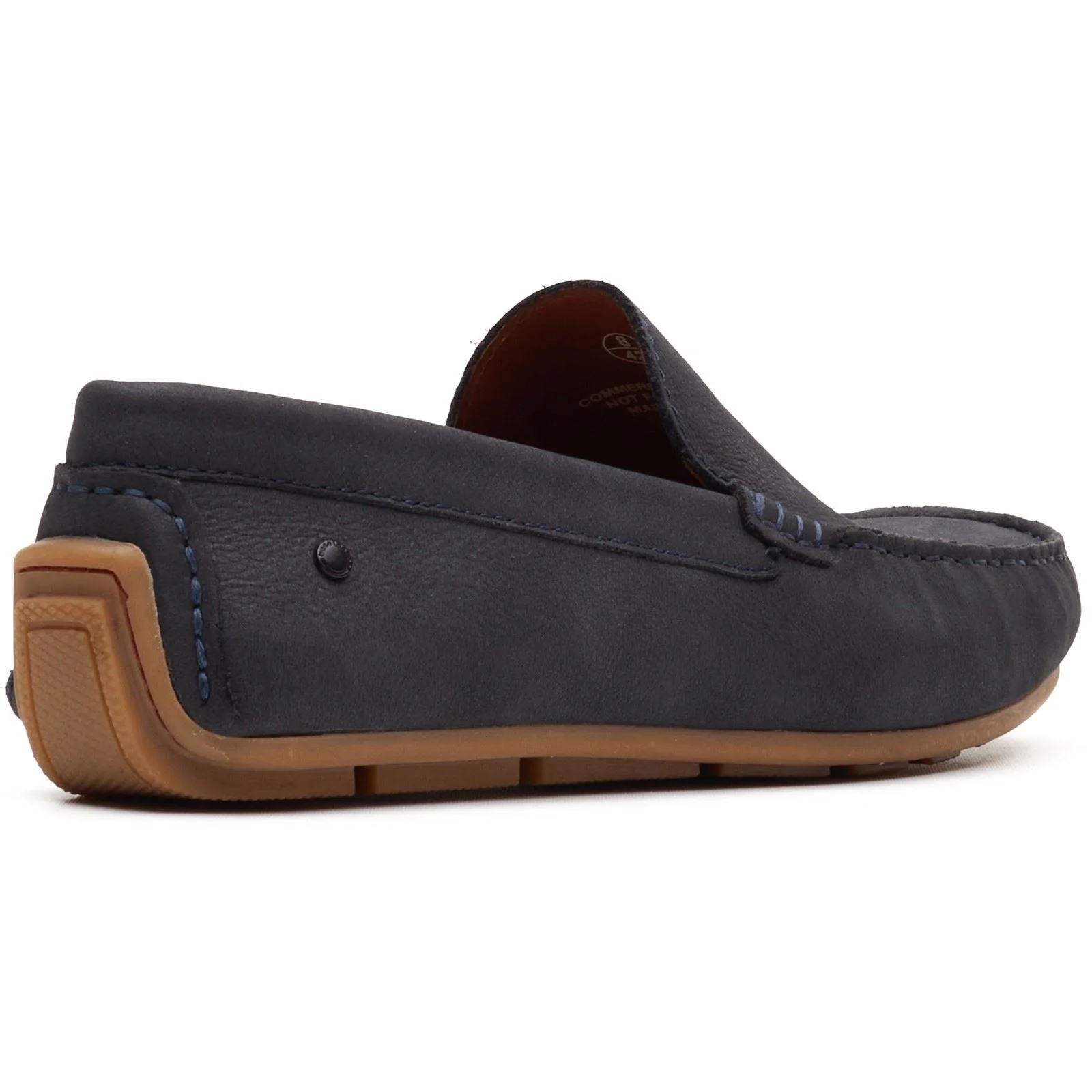 Base London Moss Driver Leather Men's Navy Loafers - Image 2