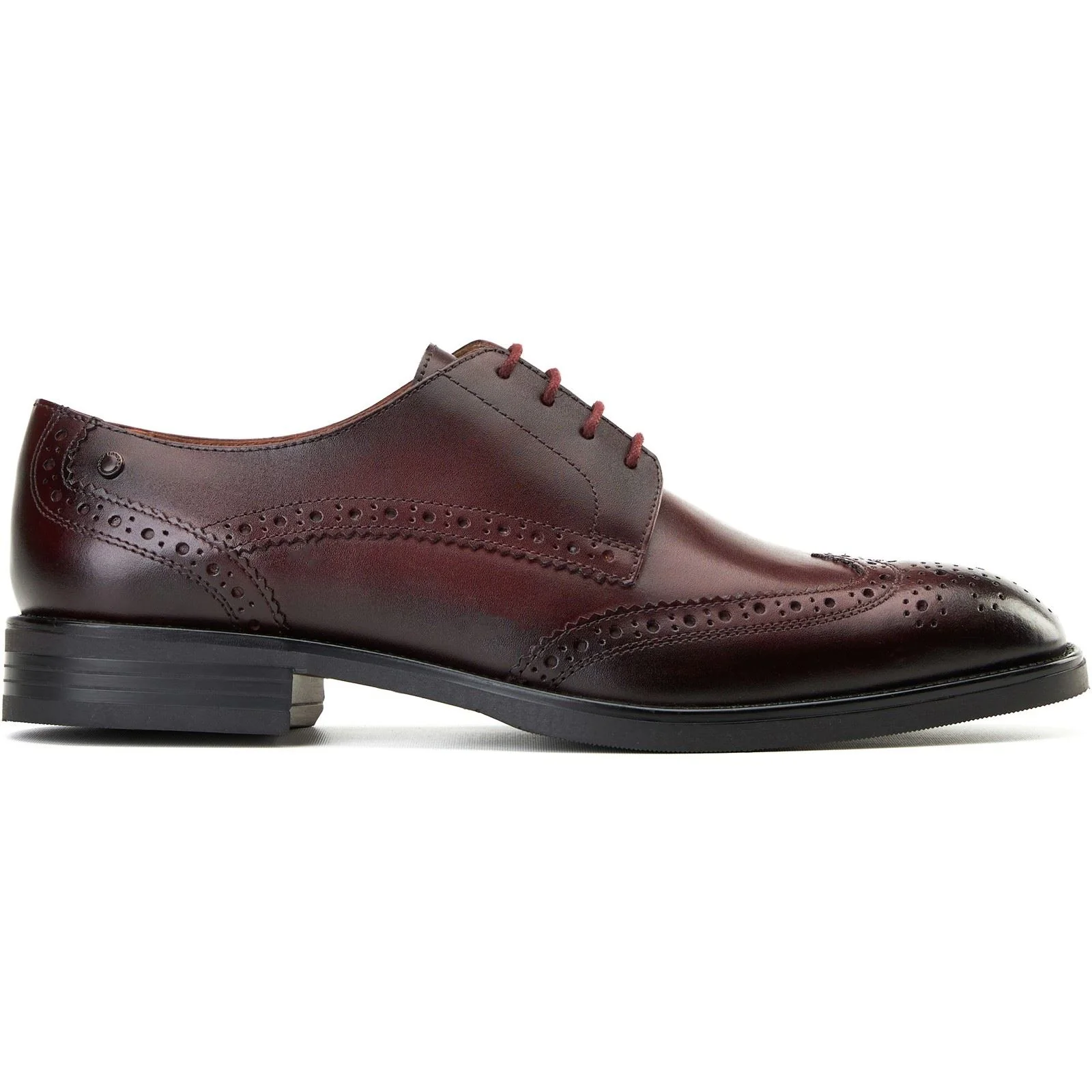 Base London Pocket Leather Men's Bordo Brogues Shoes - Image 5