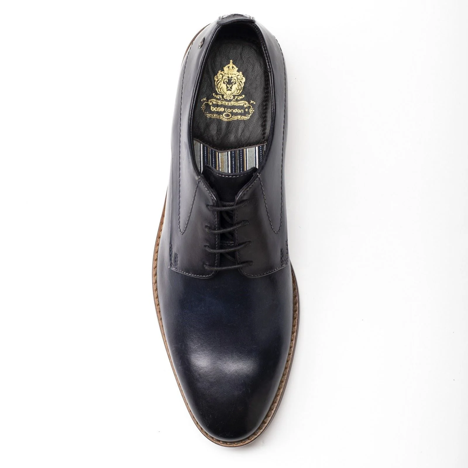 Base London Men's Script Washed Shoe in Navy - Image 5