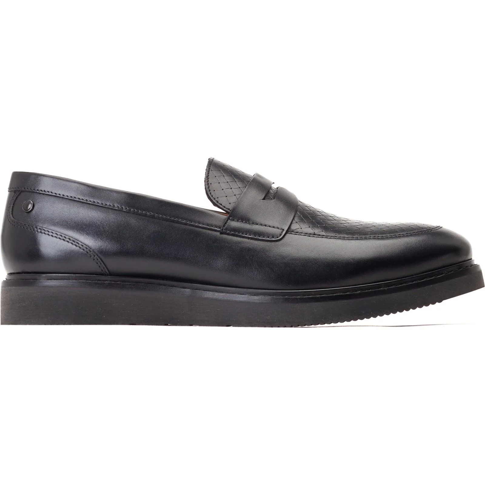 Base London Men's Sid Penny Loafer in Black - Image 5