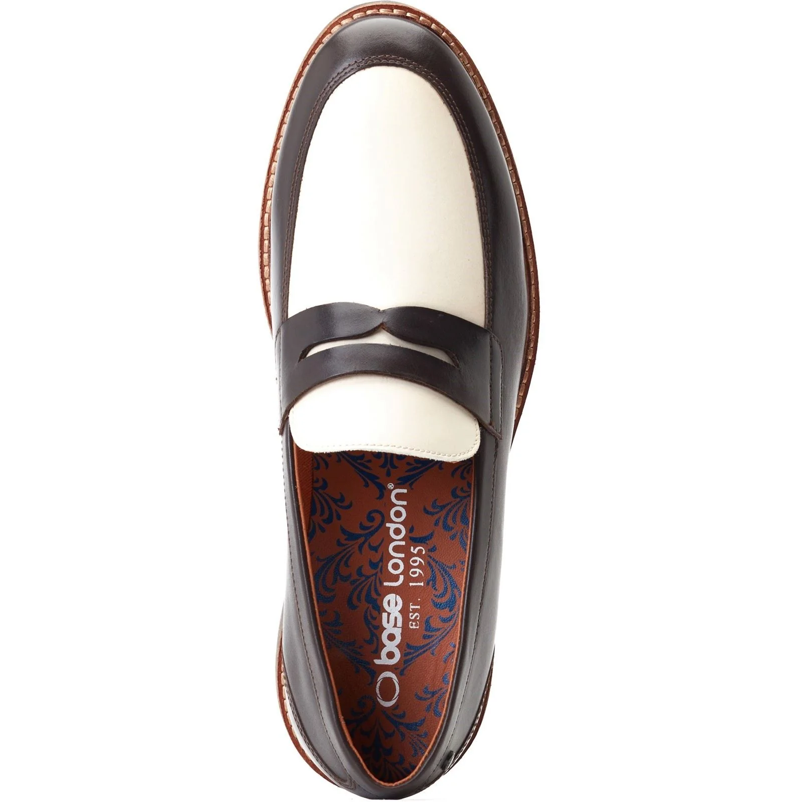 Base London Men's Sid Penny Loafer in Brown/Beige - Image 4