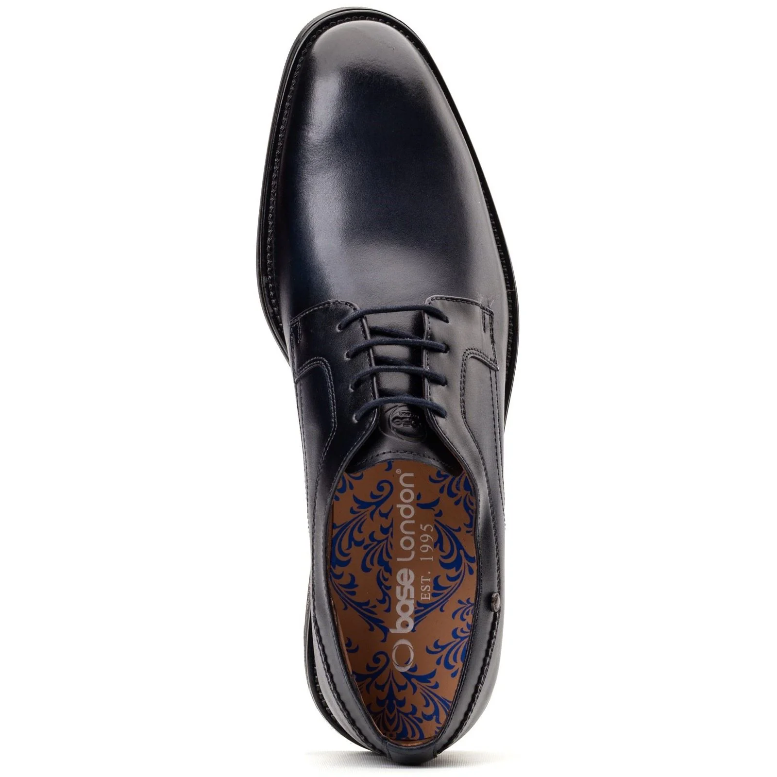 Base London Sleeve Leather Men's Navy Lace-Up Shoes - Image 4
