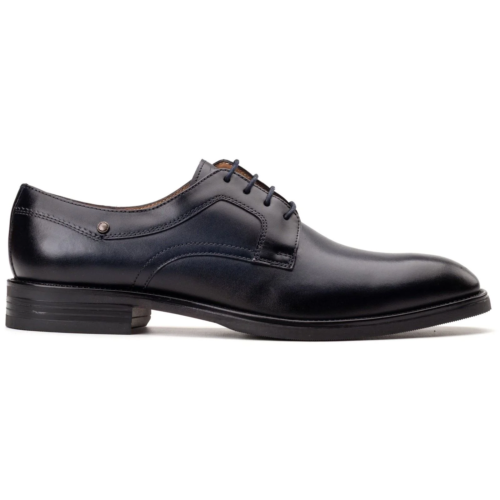 Base London Sleeve Leather Men's Navy Lace-Up Shoes - Image 5