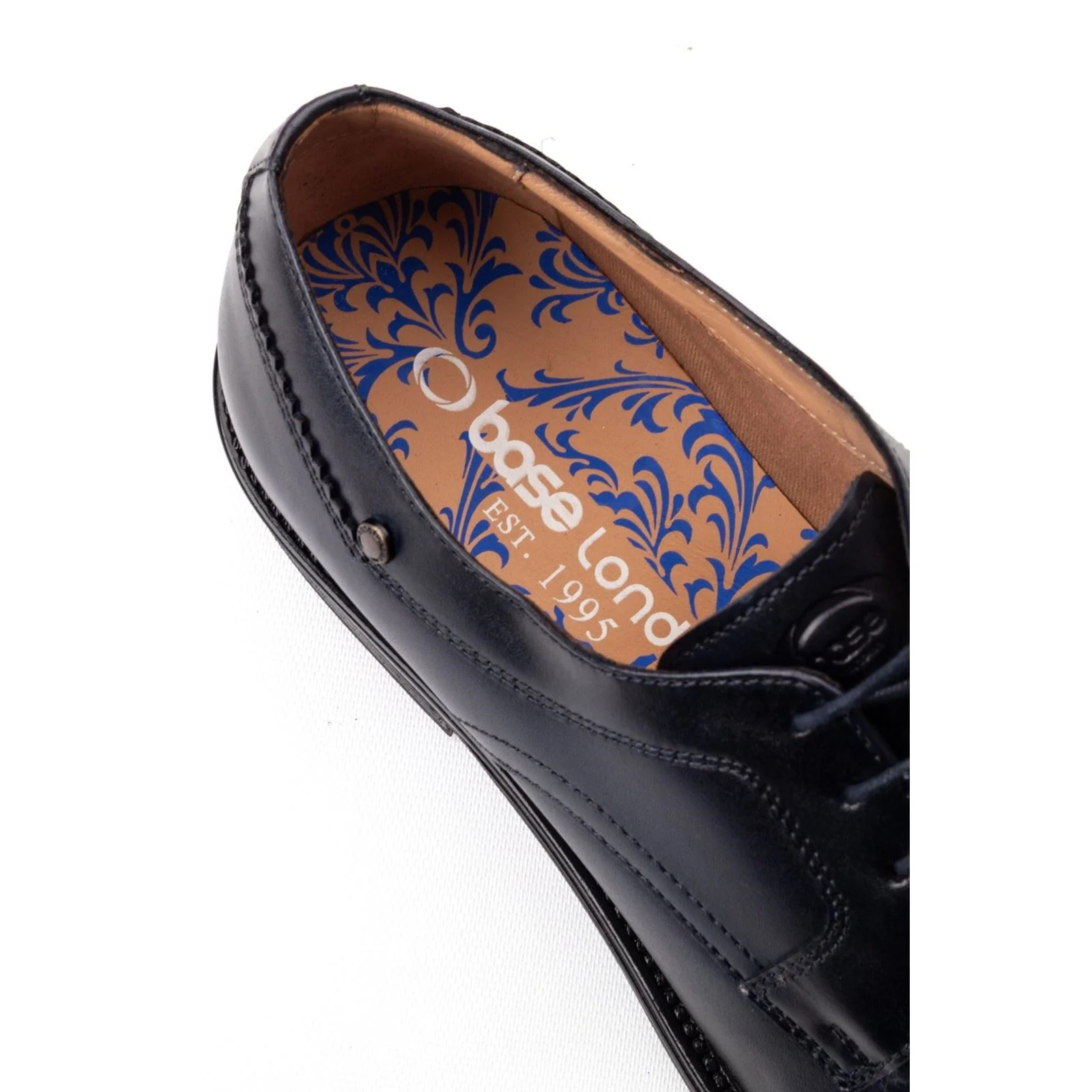 Base London Sleeve Leather Men's Navy Lace-Up Shoes - Image 6