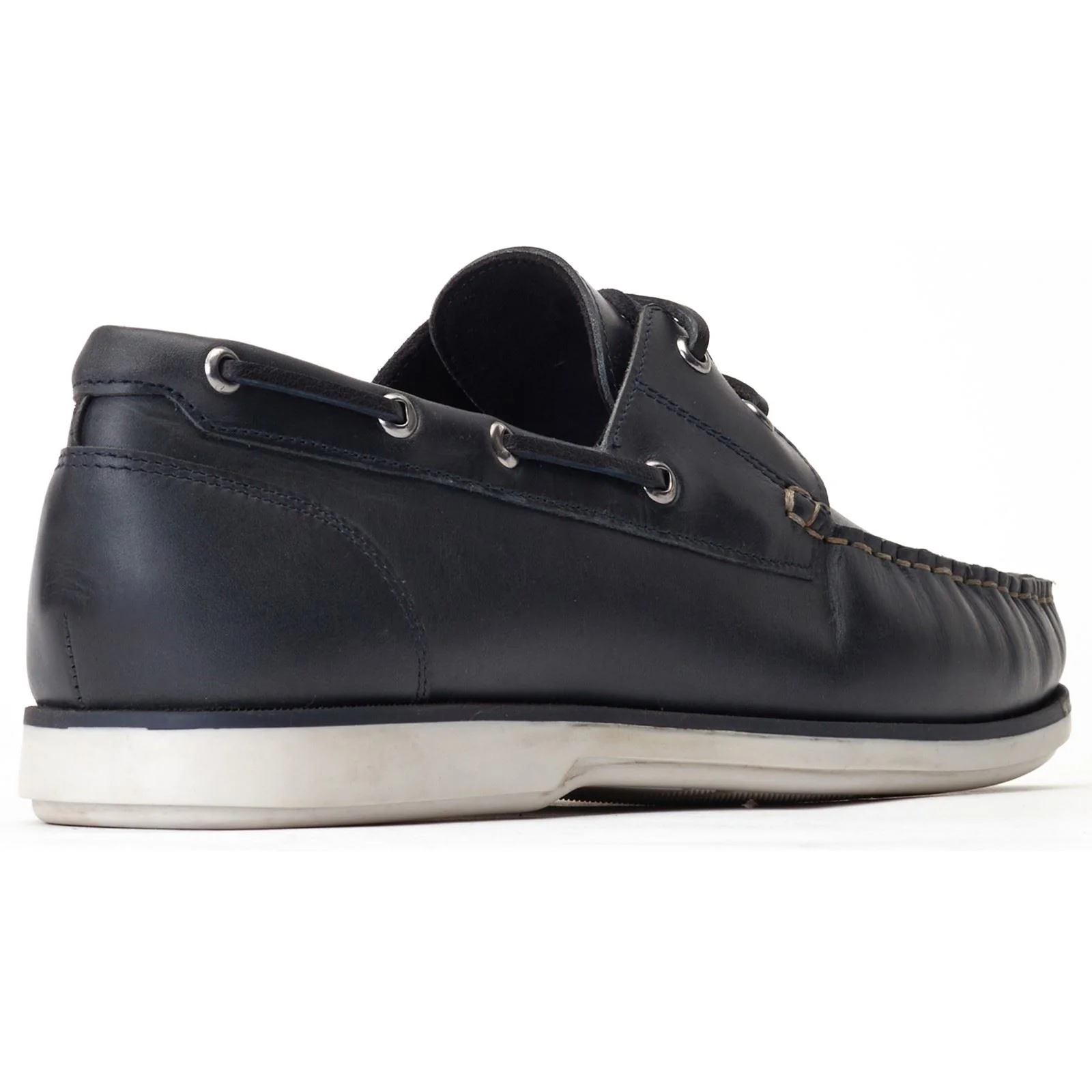 Base London Men's Stern Boat Shoe in Navy - Image 2