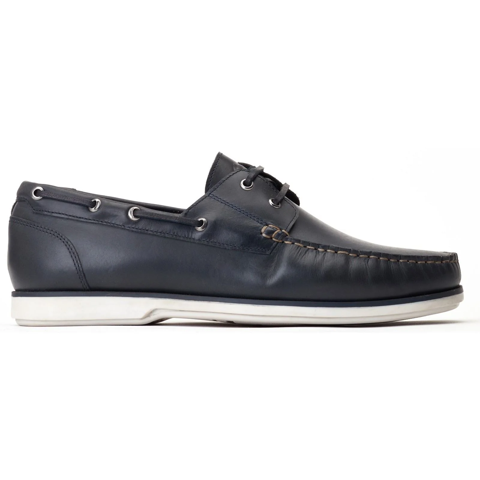 Base London Men's Stern Boat Shoe in Navy - Image 5