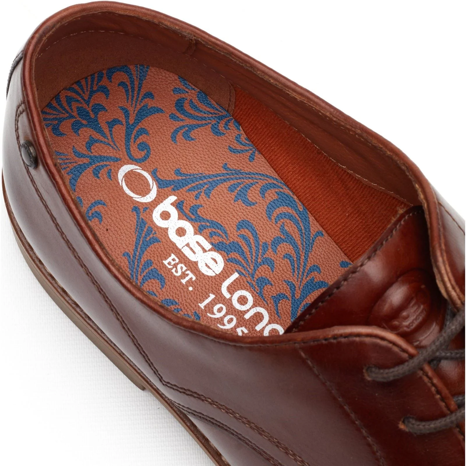 Base London Strand Lace Up Leather Men's Burnt Tan Lace-Up Shoes - Image 6