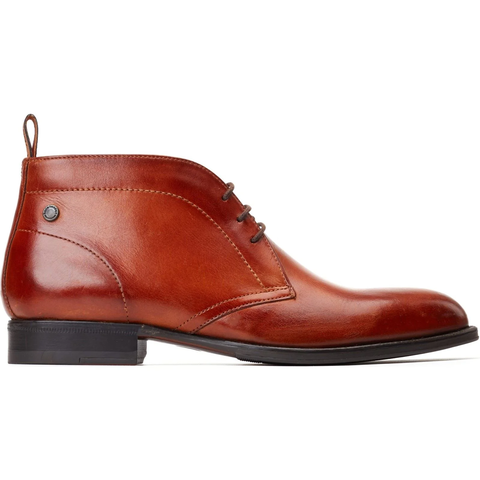 Base London Wallis Leather Men's Burnt Tan Ankle Boots - Image 5
