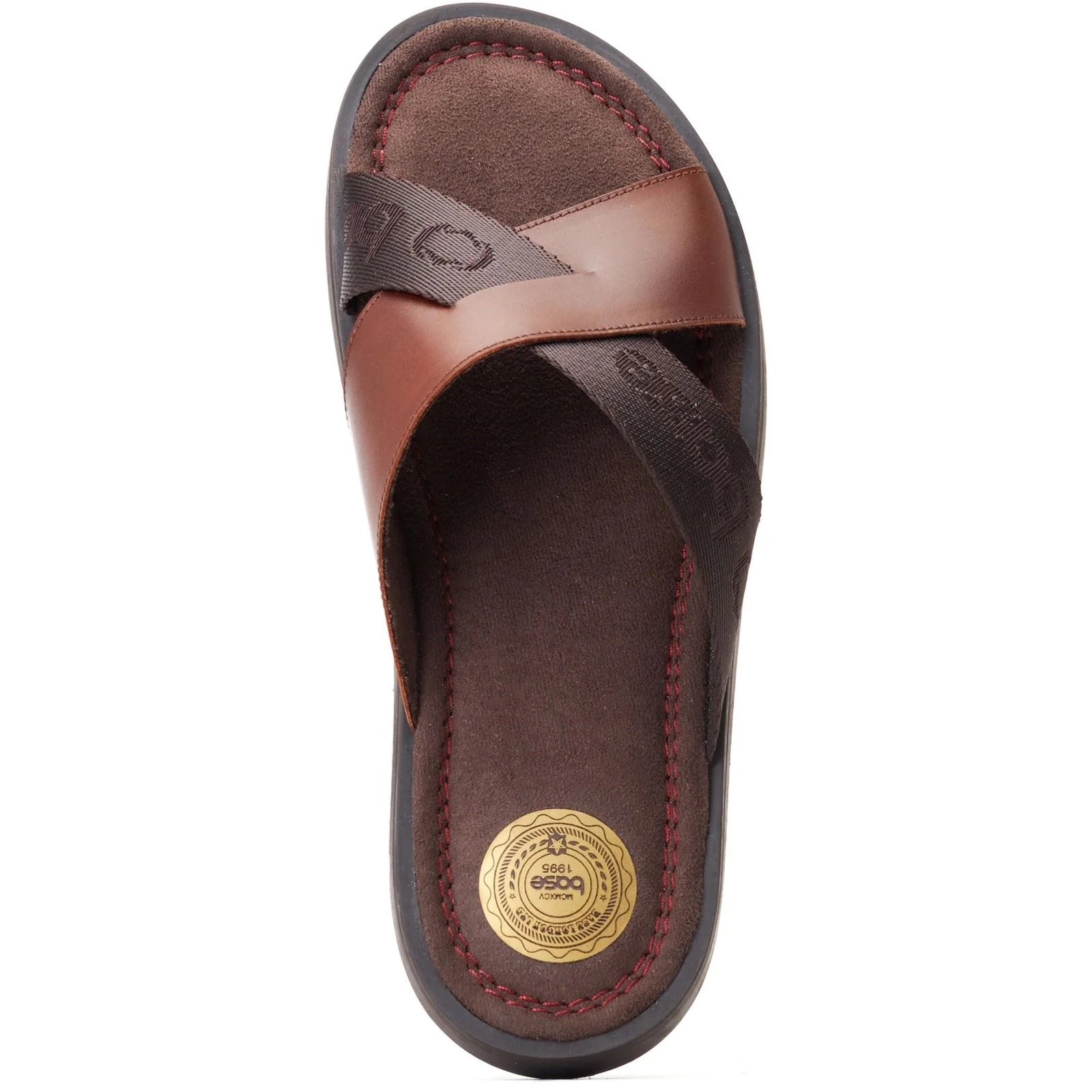 Base London Webb Leather Men's Burnt Brown Sandals - Image 4