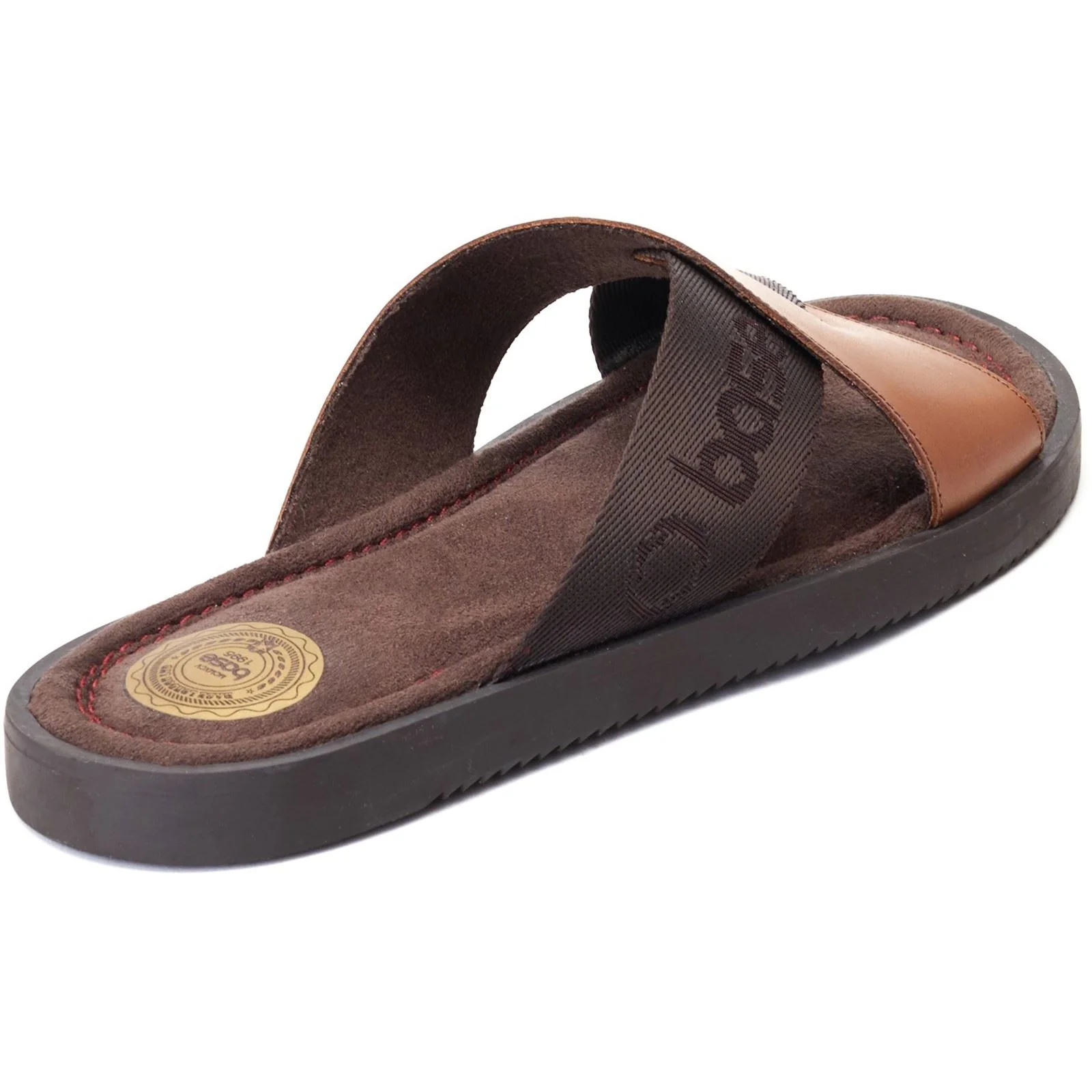 Base London Webb Leather Men's Burnt Tan Sandals - Image 2