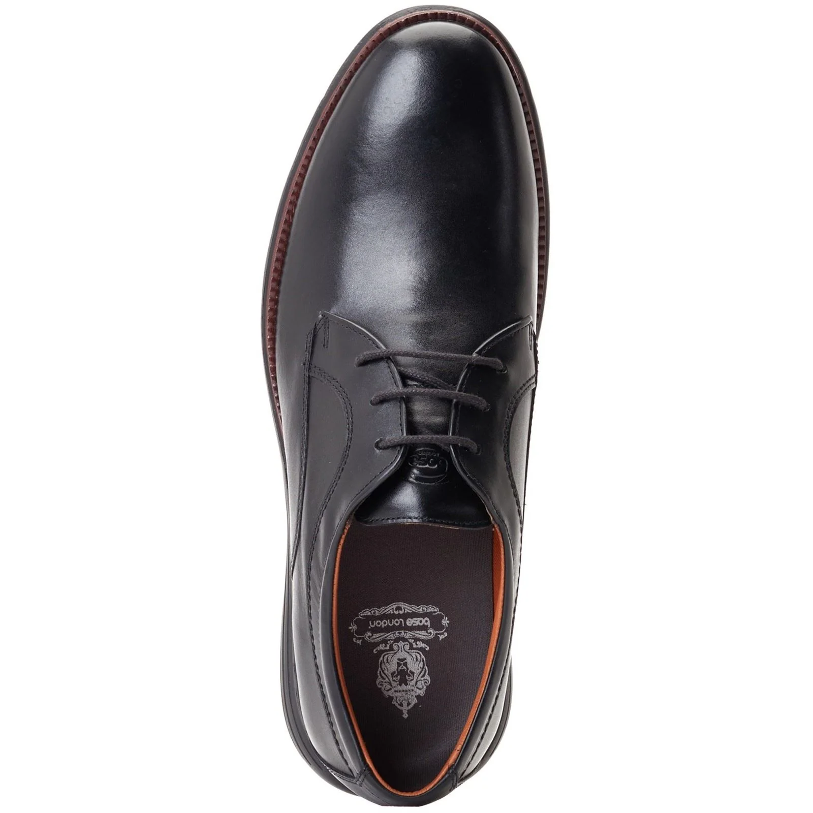 Base London Men's Wing Derby in Black - Image 4