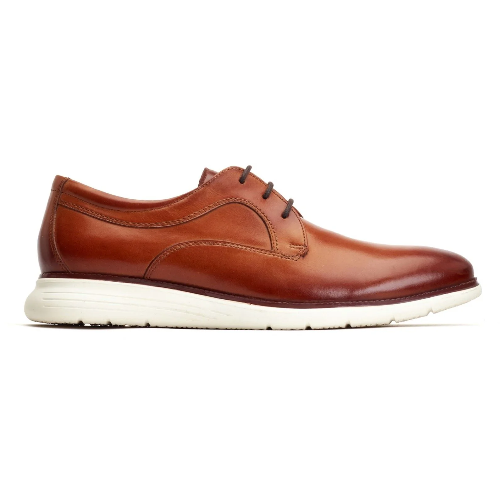 Base London Wing Leather Men's Burnt Tan Derby Shoes - Image 5