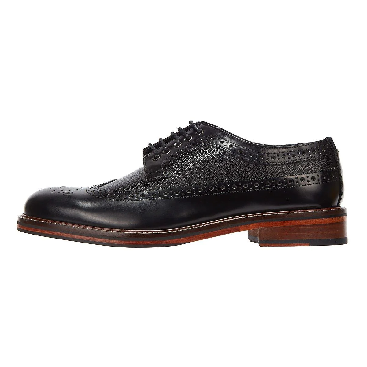 Ben Sherman Archie Brogue Leather Men's Black Lace-Up Shoes - Image 5