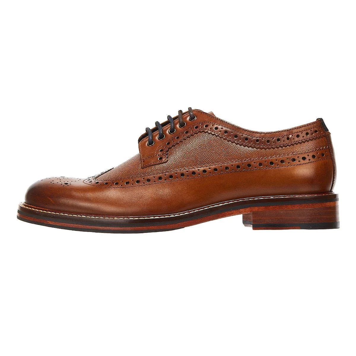 Ben Sherman Archie Brogue Leather Men's Tan Lace-Up Shoes - Image 7