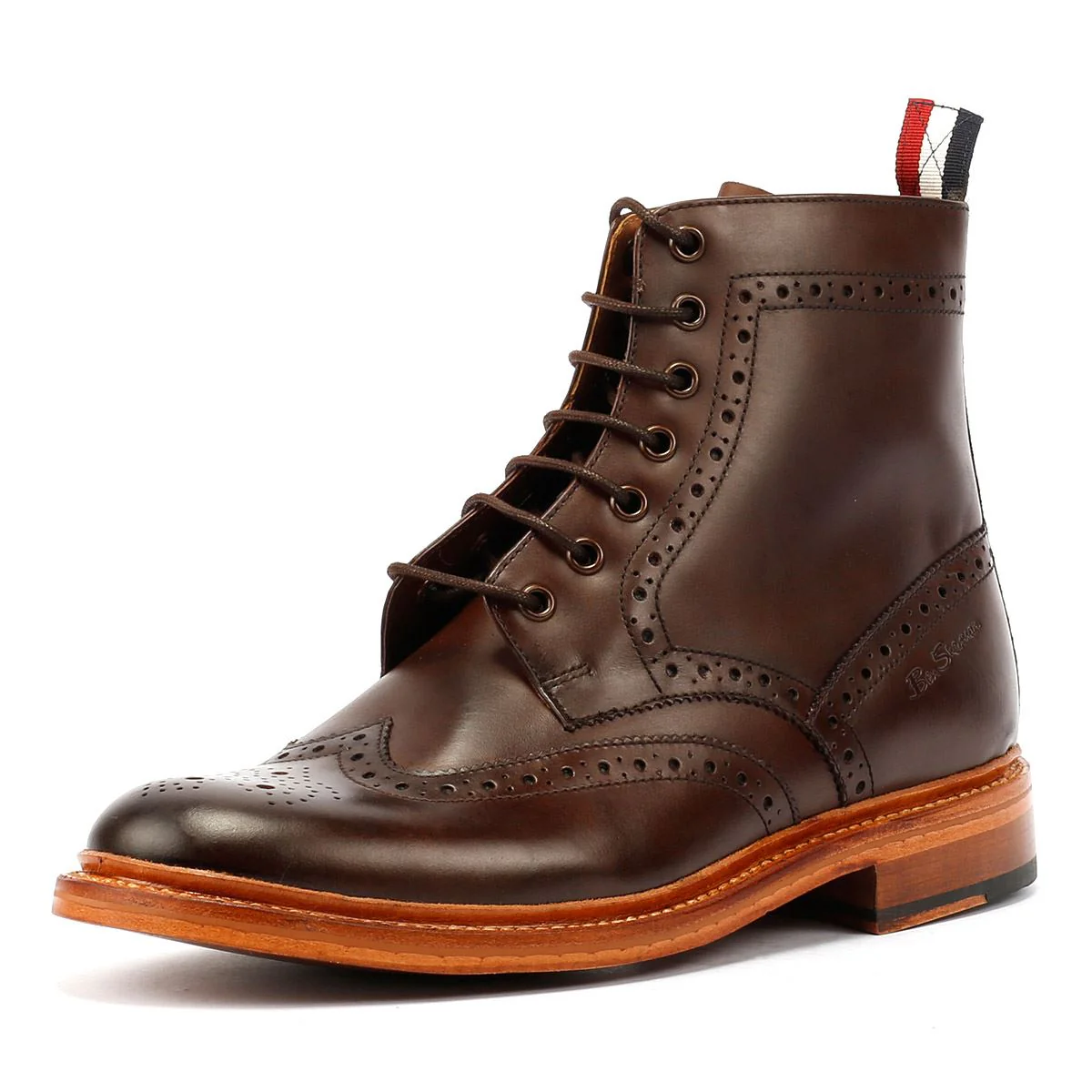 Ben Sherman Arthur Leather Men's Mocha Boots - Image 3