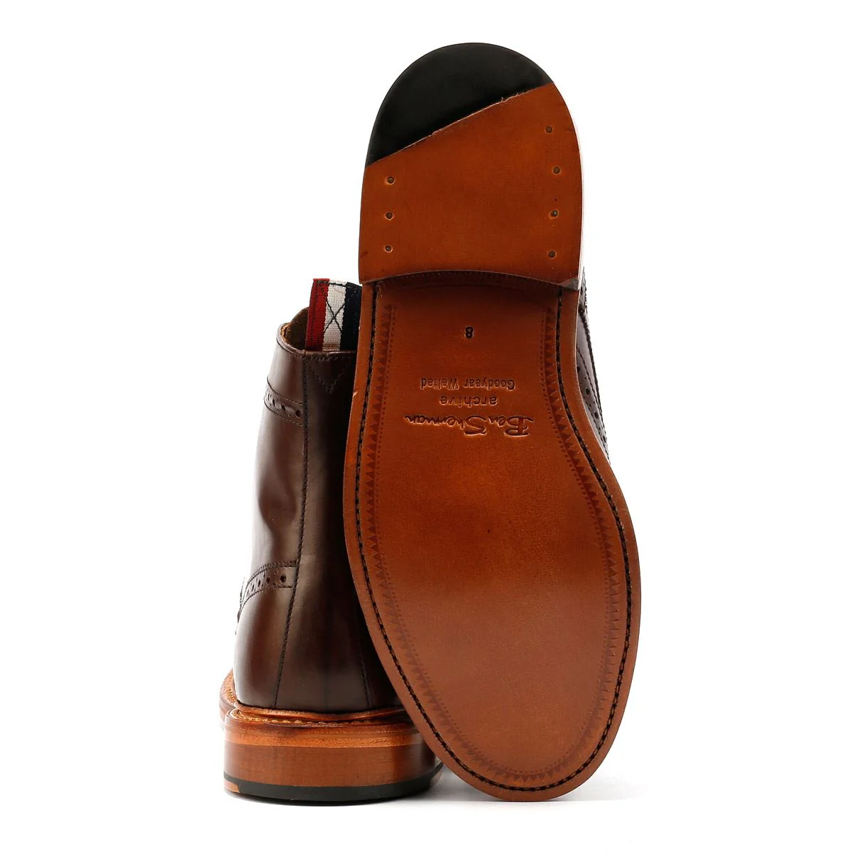 Ben Sherman Arthur Leather Men's Mocha Boots - Image 4