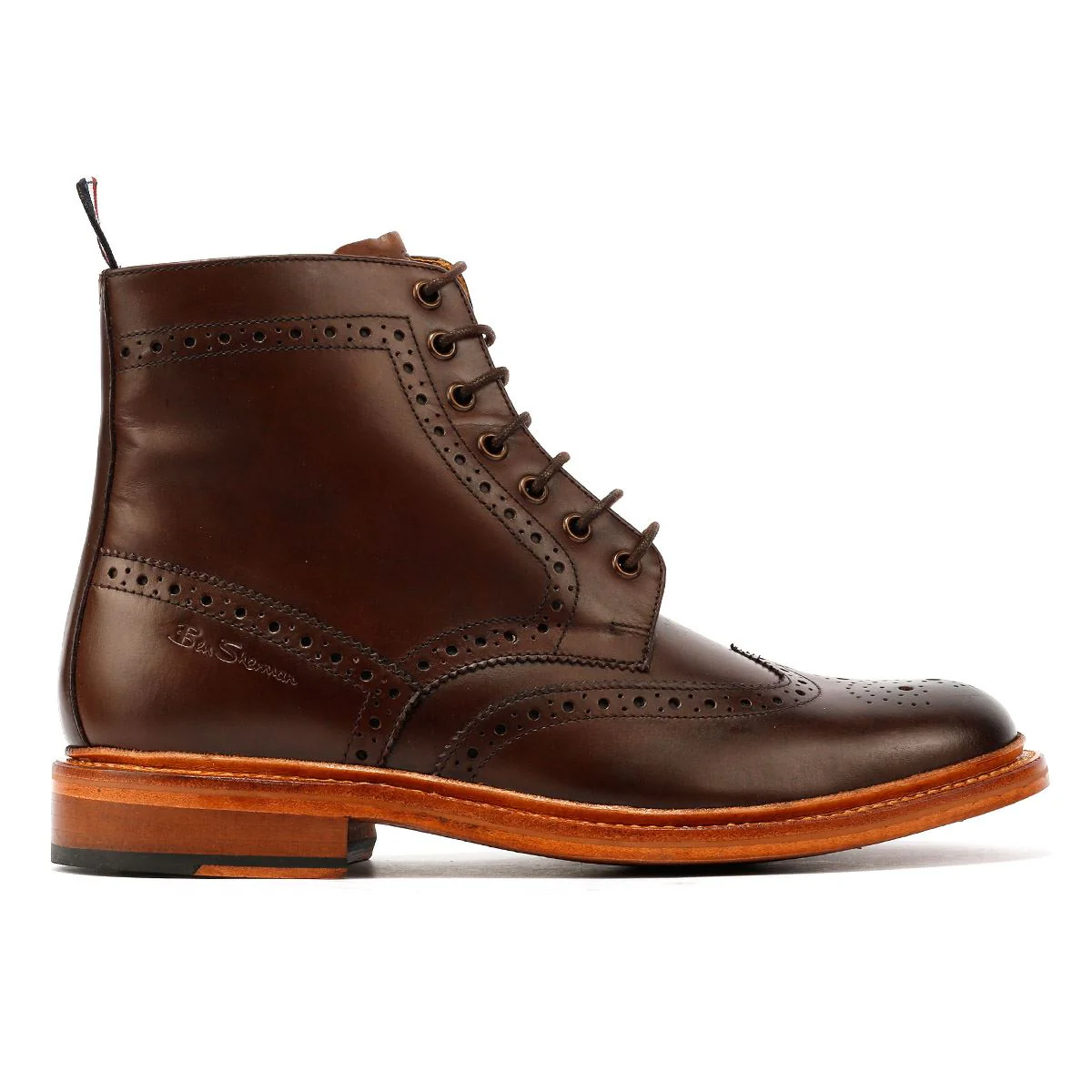 Ben Sherman Arthur Leather Men's Mocha Boots - Image 5