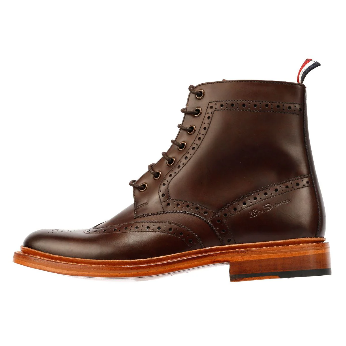 Ben Sherman Arthur Leather Men's Mocha Boots - Image 6