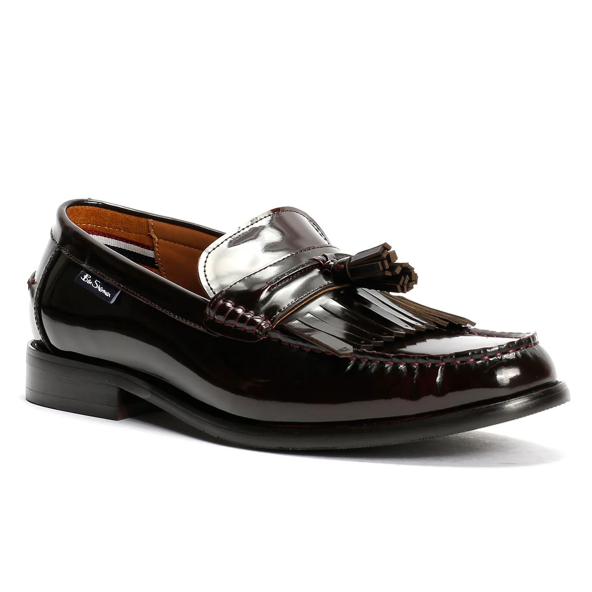 Ben Sherman Buster Leather Men's Burgundy Loafers - Image 2