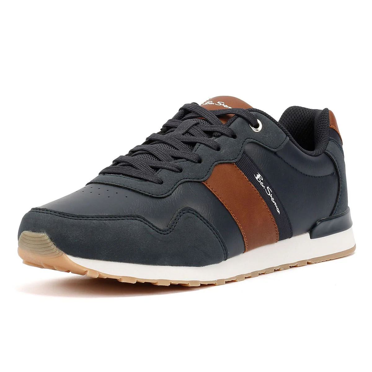 Ben Sherman Owen Retro Men's Navy/Tan Trainers - Image 3