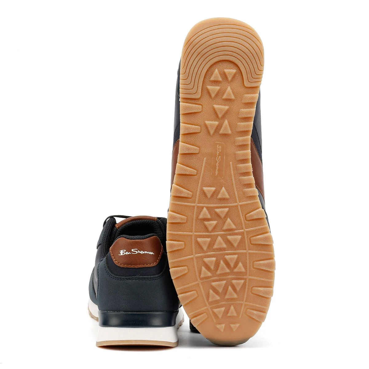 Ben Sherman Owen Retro Men's Navy/Tan Trainers - Image 4