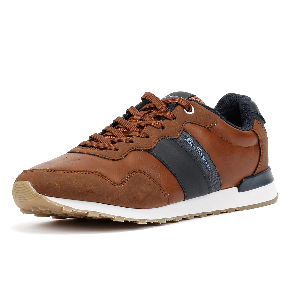 Ben Sherman Owen Retro Men's Tan/Navy Trainers - Image 3