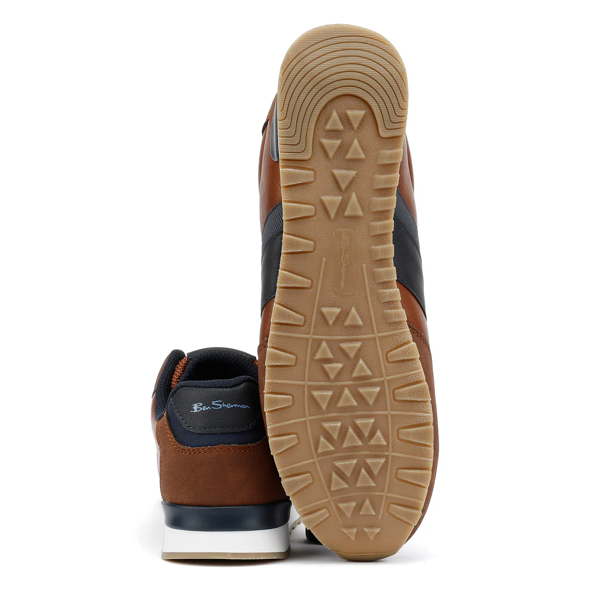 Ben Sherman Owen Retro Men's Tan/Navy Trainers - Image 4