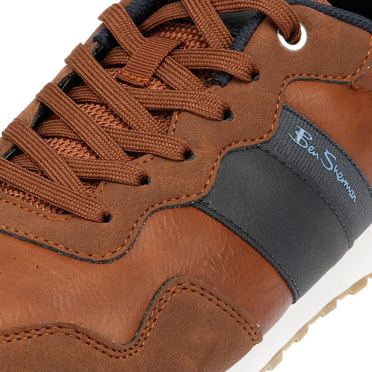 Ben Sherman Owen Retro Men's Tan/Navy Trainers - Image 7