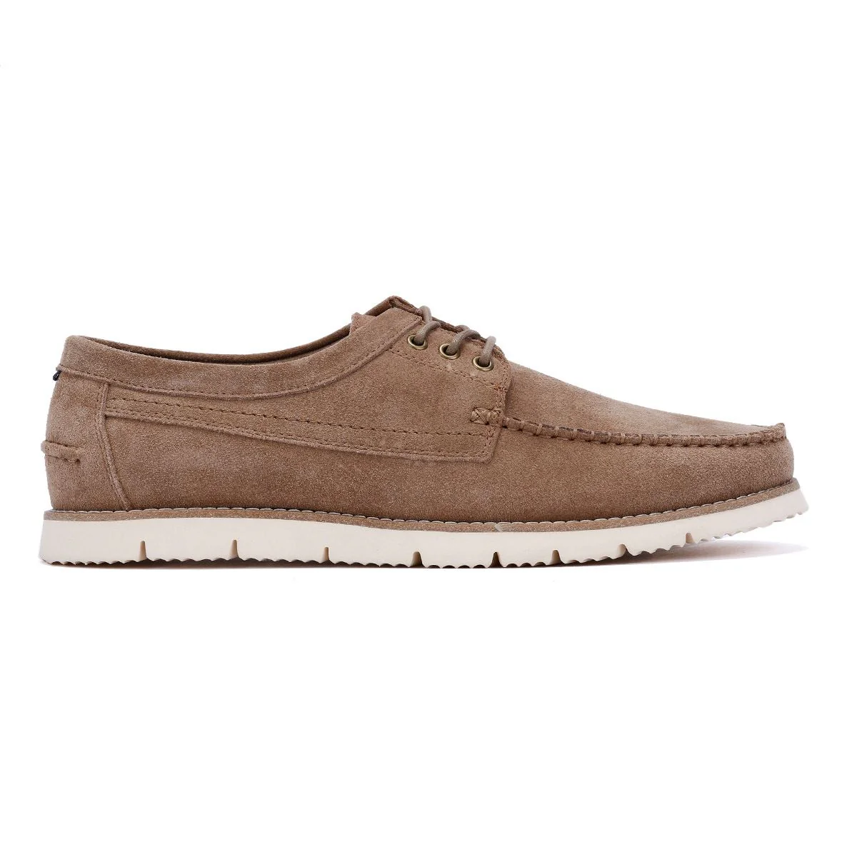 Ben Sherman Soho Suede Men's Stone Lace-Up Shoes - Image 5