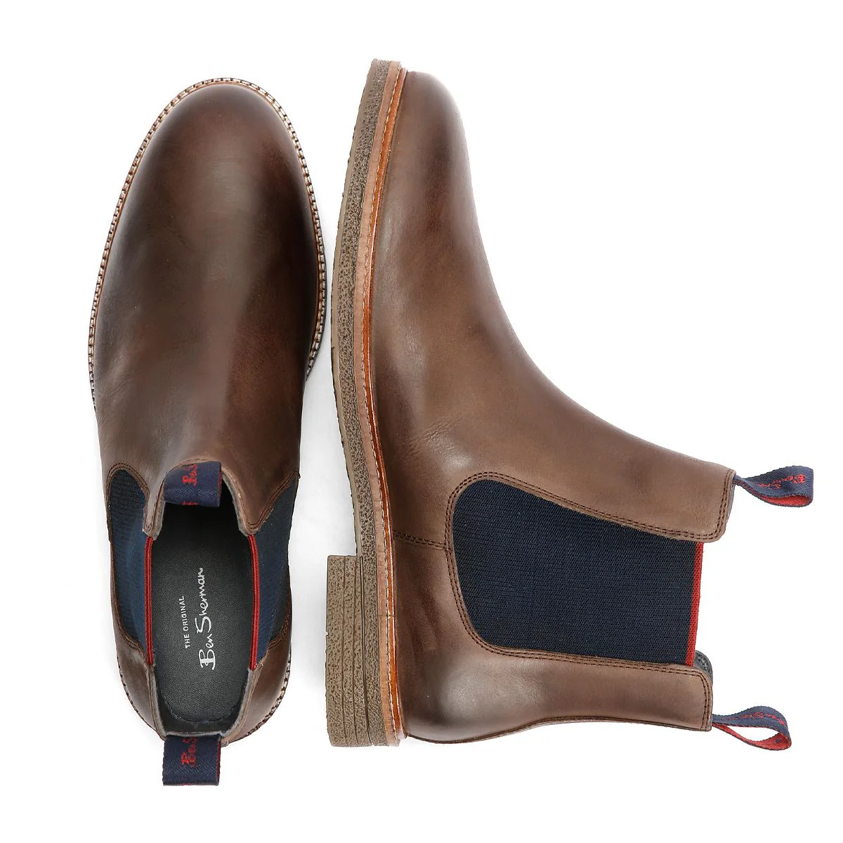 Ben Sherman Walker Chelsea Leather Men's Brown Boots - Image 8