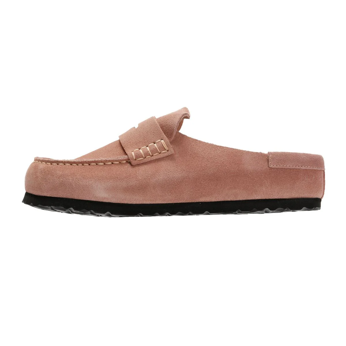 Birkenstock Naples Suede Women's Pink Clay Regular Clogs - Image 6