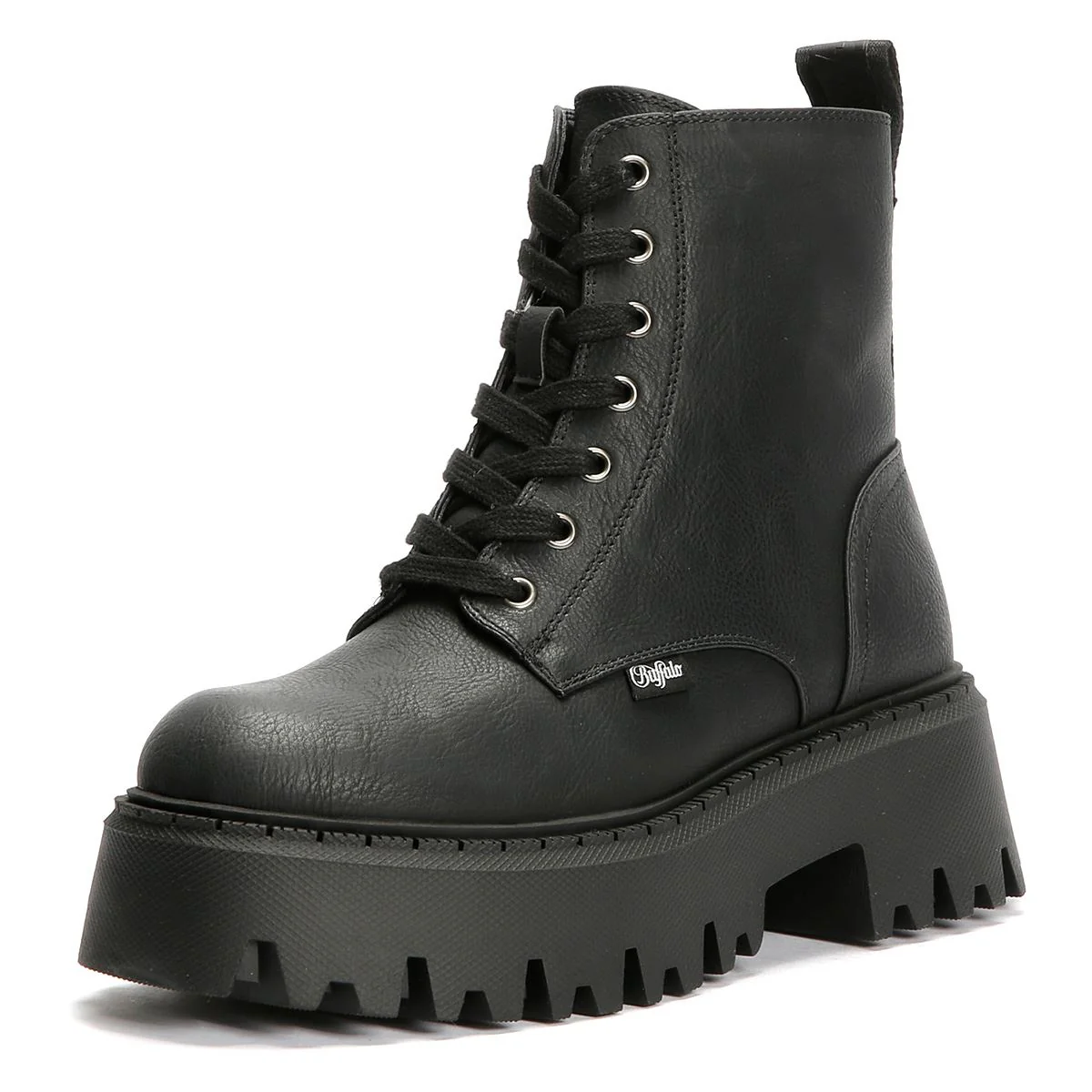 Buffalo Aspen Lace Up Warm Women's Black Boots - Image 3