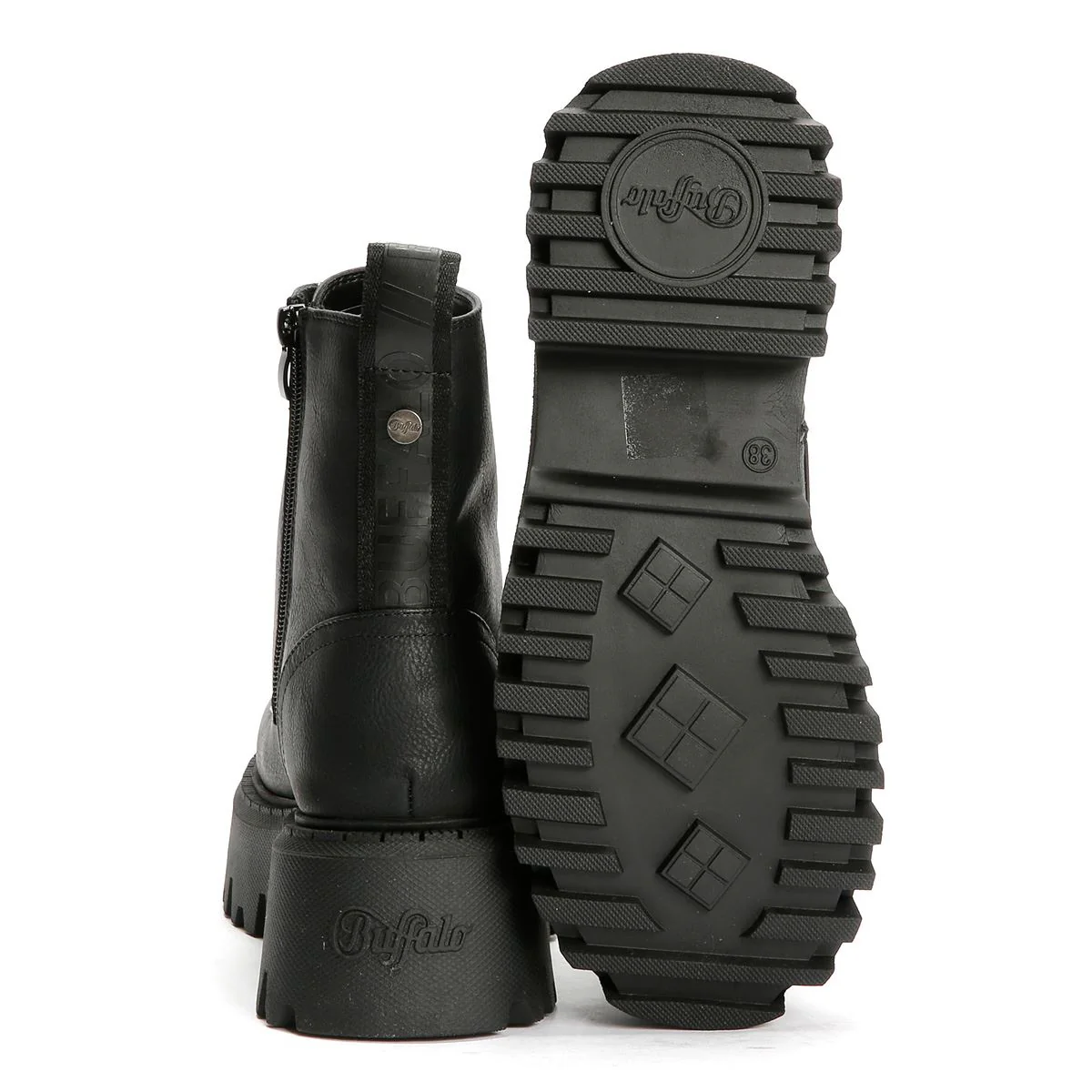 Buffalo Aspen Lace Up Warm Women's Black Boots - Image 4