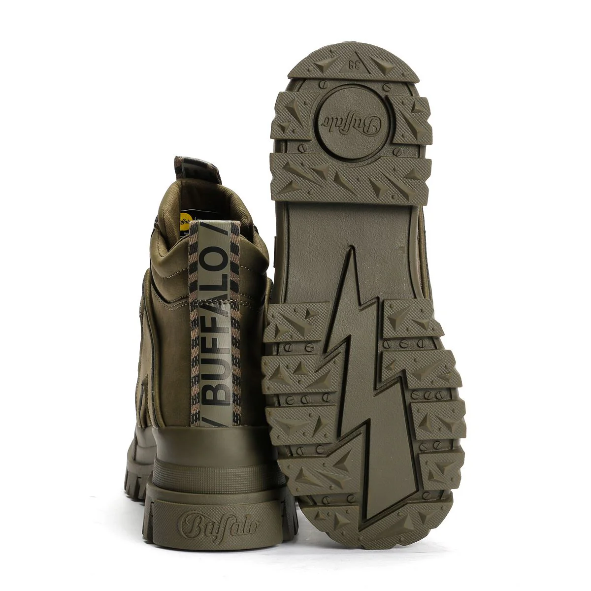 Buffalo Aspha NC Mid Women's Khaki Boots - Image 4