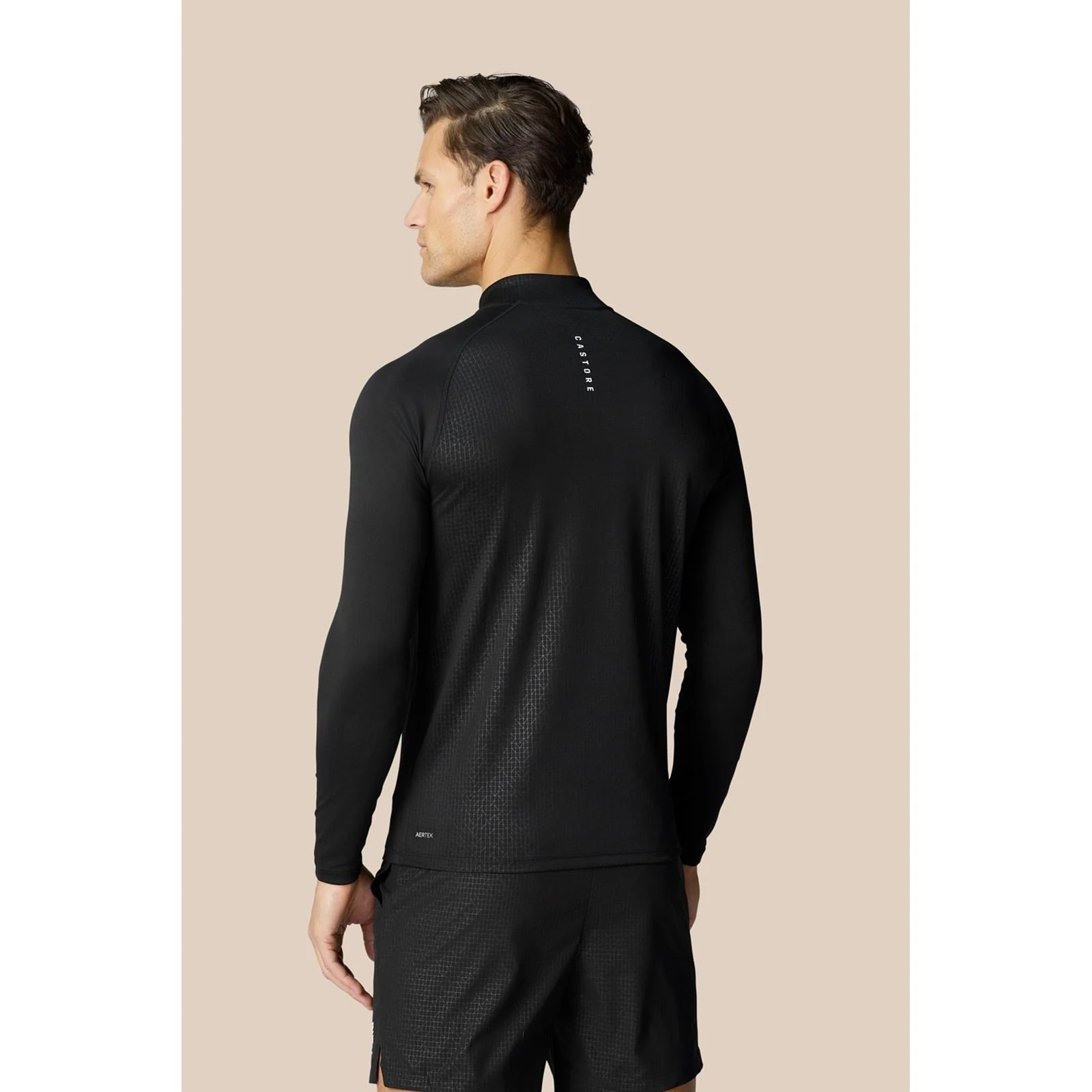 Castore Adapt 1/4 Zip Top Polyester Men's Black Activewear T-Shirts - Image 3