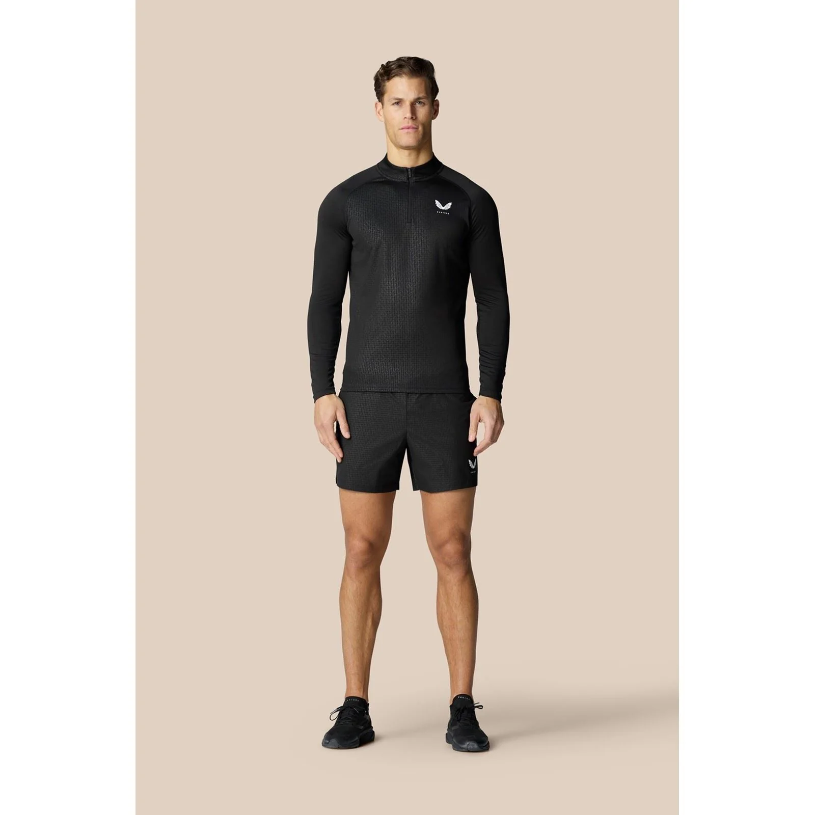 Castore Adapt 1/4 Zip Top Polyester Men's Black Activewear T-Shirts - Image 4