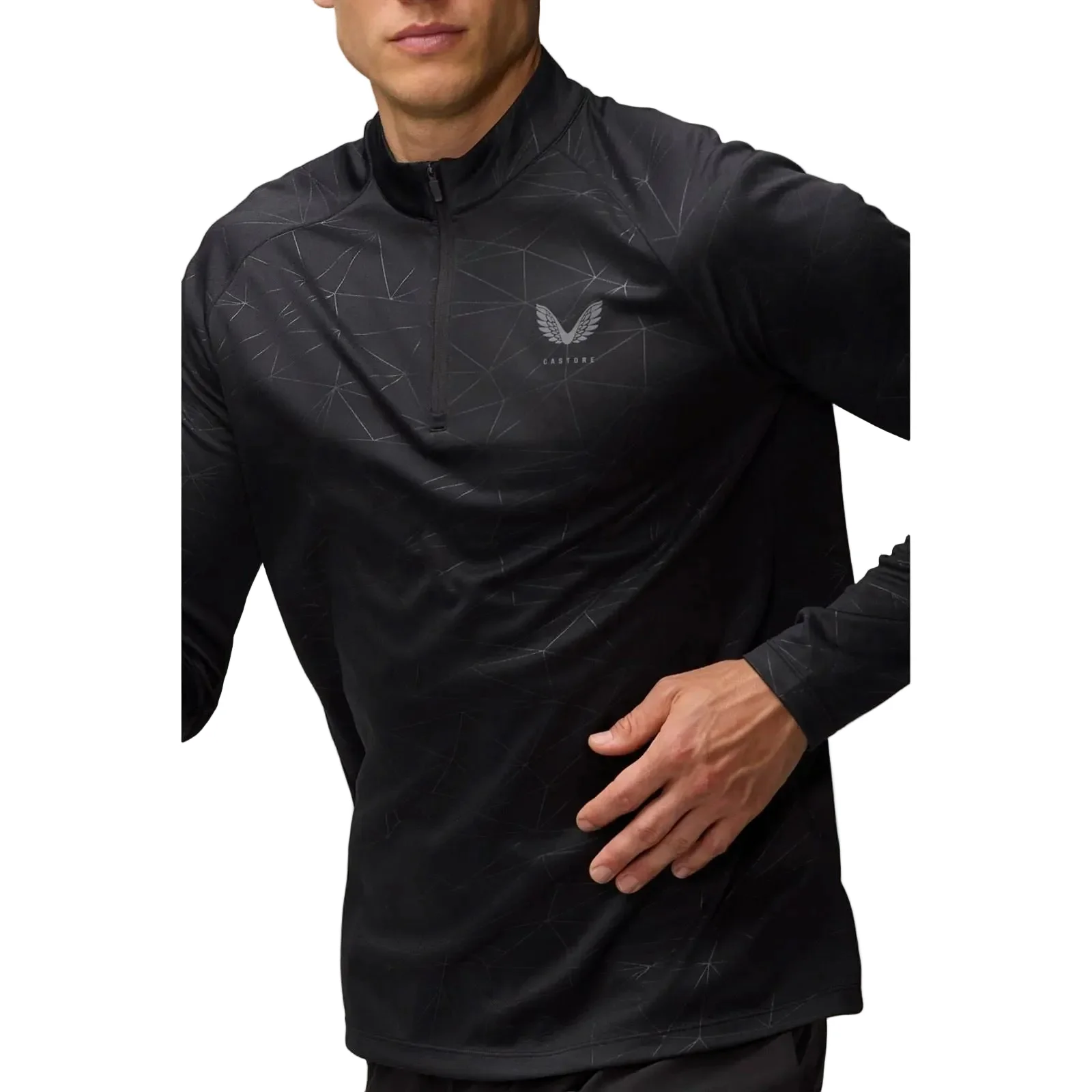 Castore Adapt Training 1/4 Zip Top Polyester Men's Black Activewear T-Shirts - Image 5