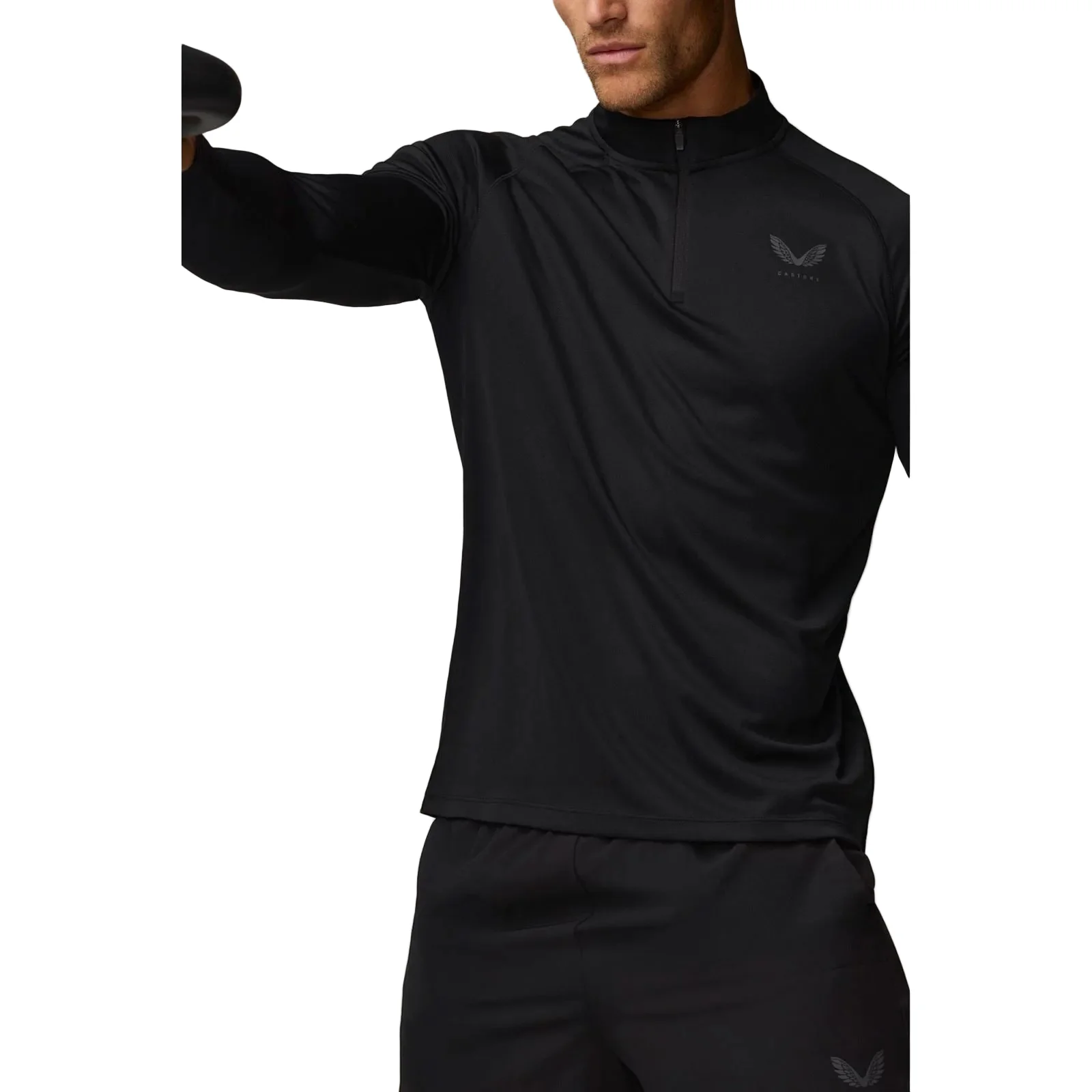 Castore Adapt Training 1/4 Zip Top Polyester Men's Black Activewear T-Shirts - Image 6
