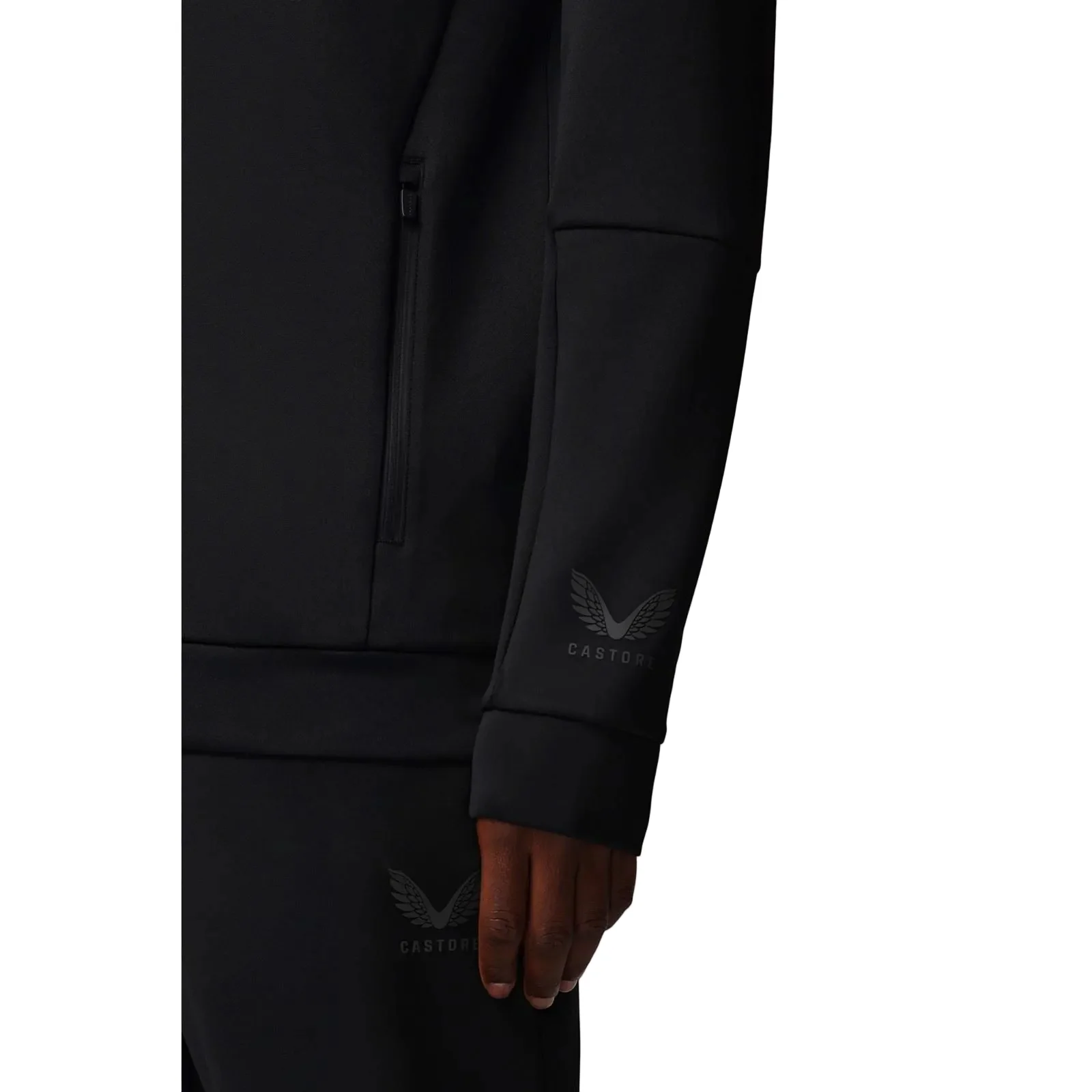 Castore Flex Full Zip Men's Black Hooded Sweatshirt - Image 8