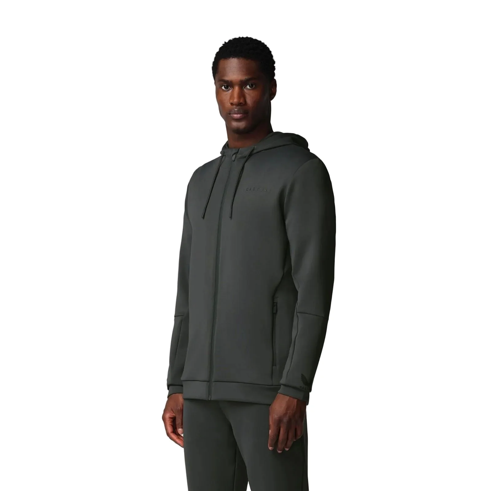 Castore Flex Full Zip Men's Grey Hooded Sweatshirt - Image 3